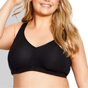 AVENUE BODY Black Comfort Cotton No Wire Bra 34DD 2LM10.4